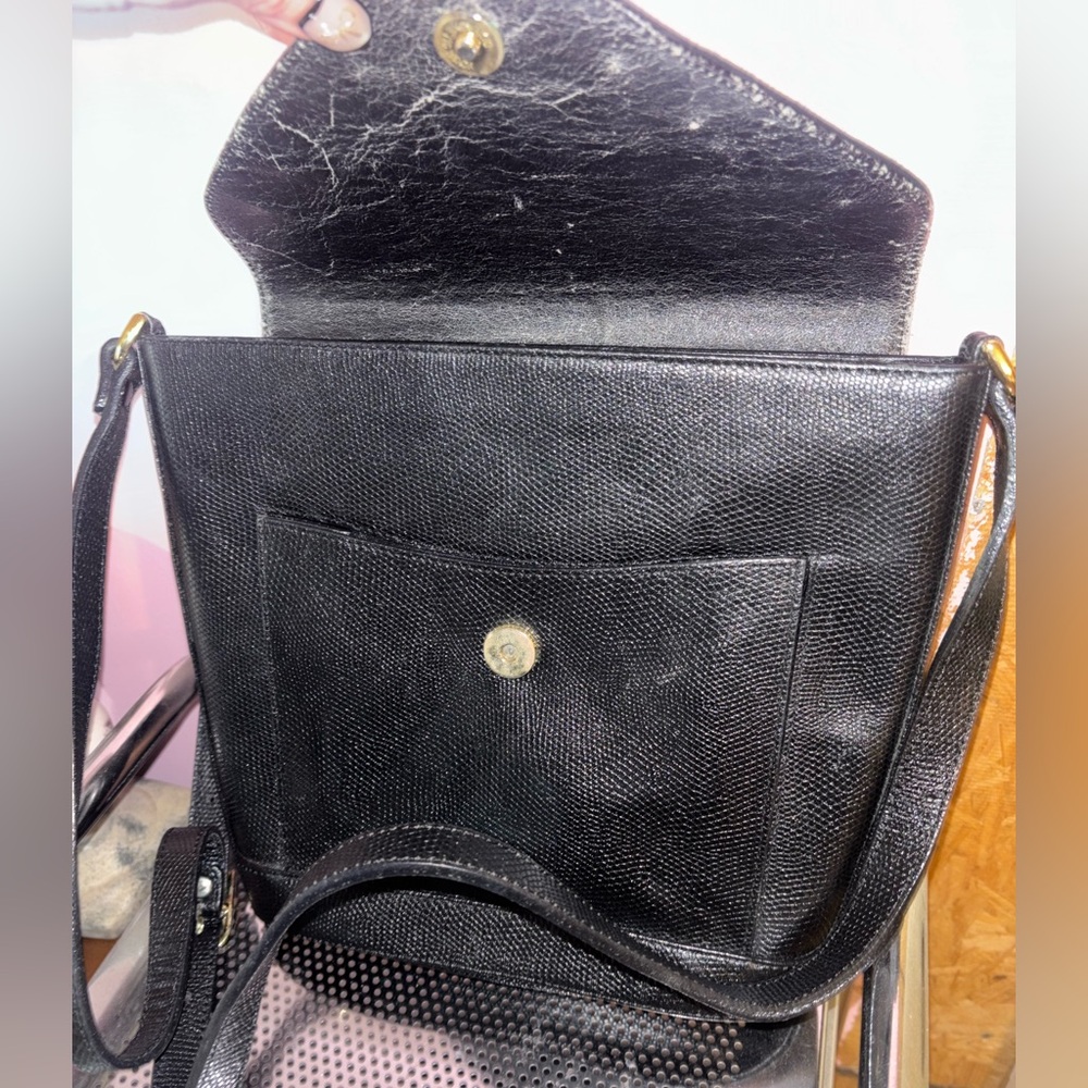 Vintage Salvatore Ferragamo Studded Leather Crossbody Bag - Picture 11 of 11